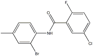 N-(2-bromo-4-methylphenyl)-5-chloro-2-fluorobenzamide Struktur