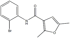 N-(2-bromophenyl)-2,5-dimethyl-3-furamide Struktur