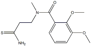 N-(2-carbamothioylethyl)-2,3-dimethoxy-N-methylbenzamide Struktur