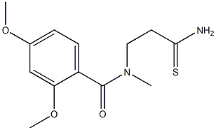 N-(2-carbamothioylethyl)-2,4-dimethoxy-N-methylbenzamide Struktur