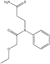 N-(2-carbamothioylethyl)-2-ethoxy-N-phenylacetamide Struktur