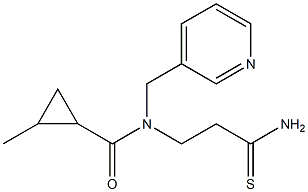 N-(2-carbamothioylethyl)-2-methyl-N-(pyridin-3-ylmethyl)cyclopropane-1-carboxamide Struktur