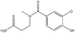 N-(2-carbamothioylethyl)-3-chloro-4-hydroxy-N-methylbenzamide Struktur