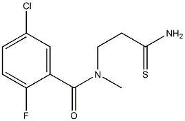 N-(2-carbamothioylethyl)-5-chloro-2-fluoro-N-methylbenzamide Struktur