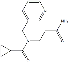 N-(2-carbamothioylethyl)-N-(pyridin-3-ylmethyl)cyclopropanecarboxamide Struktur