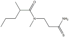 N-(2-carbamothioylethyl)-N,2-dimethylpentanamide Struktur