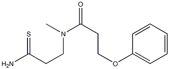 N-(2-carbamothioylethyl)-N-methyl-3-phenoxypropanamide Struktur