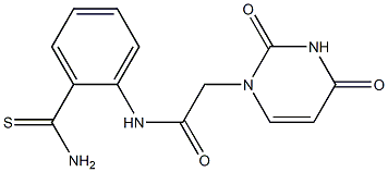 N-(2-carbamothioylphenyl)-2-(2,4-dioxo-1,2,3,4-tetrahydropyrimidin-1-yl)acetamide Struktur