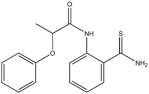 N-(2-carbamothioylphenyl)-2-phenoxypropanamide Struktur