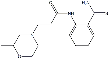 N-(2-carbamothioylphenyl)-3-(2-methylmorpholin-4-yl)propanamide Struktur