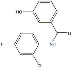 N-(2-chloro-4-fluorophenyl)-3-hydroxybenzamide Struktur