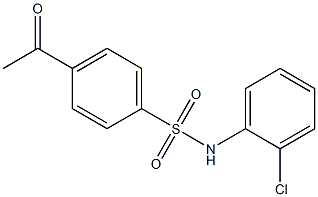 N-(2-chlorophenyl)-4-acetylbenzene-1-sulfonamide Struktur