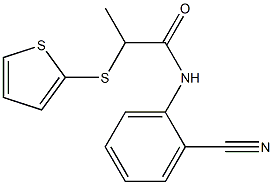 N-(2-cyanophenyl)-2-(thiophen-2-ylsulfanyl)propanamide Struktur