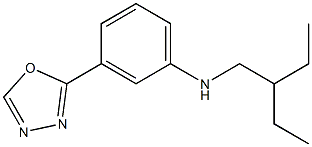 N-(2-ethylbutyl)-3-(1,3,4-oxadiazol-2-yl)aniline Struktur