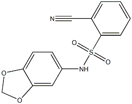 N-(2H-1,3-benzodioxol-5-yl)-2-cyanobenzene-1-sulfonamide Struktur