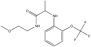 N-(2-methoxyethyl)-2-{[2-(trifluoromethoxy)phenyl]amino}propanamide Struktur