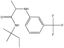 N-(2-methylbutan-2-yl)-2-{[3-(trifluoromethyl)phenyl]amino}propanamide Struktur