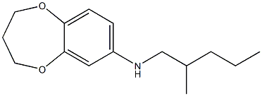 N-(2-methylpentyl)-3,4-dihydro-2H-1,5-benzodioxepin-7-amine Struktur