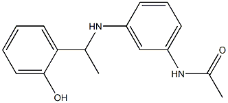 N-(3-{[1-(2-hydroxyphenyl)ethyl]amino}phenyl)acetamide Struktur