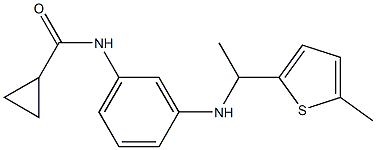 N-(3-{[1-(5-methylthiophen-2-yl)ethyl]amino}phenyl)cyclopropanecarboxamide Struktur