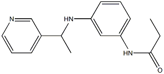 N-(3-{[1-(pyridin-3-yl)ethyl]amino}phenyl)propanamide Struktur