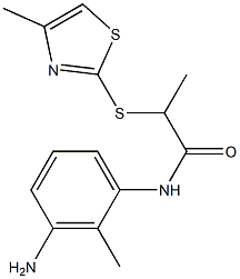 N-(3-amino-2-methylphenyl)-2-[(4-methyl-1,3-thiazol-2-yl)sulfanyl]propanamide Struktur