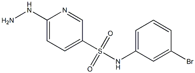 N-(3-bromophenyl)-6-hydrazinylpyridine-3-sulfonamide Struktur