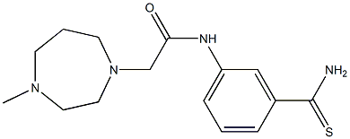 N-(3-carbamothioylphenyl)-2-(4-methyl-1,4-diazepan-1-yl)acetamide Struktur