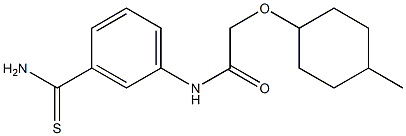 N-(3-carbamothioylphenyl)-2-[(4-methylcyclohexyl)oxy]acetamide Struktur