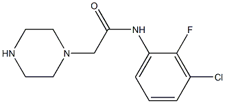 N-(3-chloro-2-fluorophenyl)-2-(piperazin-1-yl)acetamide Struktur