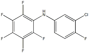 N-(3-chloro-4-fluorophenyl)-2,3,4,5,6-pentafluoroaniline Struktur