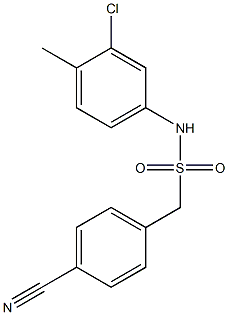 N-(3-chloro-4-methylphenyl)-1-(4-cyanophenyl)methanesulfonamide Struktur