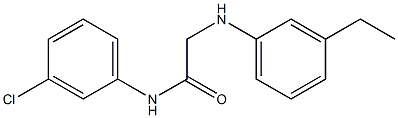 N-(3-chlorophenyl)-2-[(3-ethylphenyl)amino]acetamide Struktur