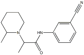 N-(3-cyanophenyl)-2-(2-methylpiperidin-1-yl)propanamide Struktur