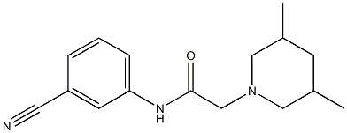 N-(3-cyanophenyl)-2-(3,5-dimethylpiperidin-1-yl)acetamide Struktur