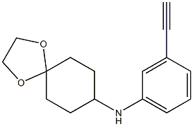 N-(3-ethynylphenyl)-1,4-dioxaspiro[4.5]decan-8-amine Struktur