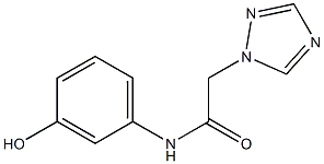 N-(3-hydroxyphenyl)-2-(1H-1,2,4-triazol-1-yl)acetamide Struktur