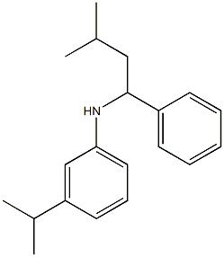 N-(3-methyl-1-phenylbutyl)-3-(propan-2-yl)aniline Struktur