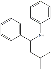 N-(3-methyl-1-phenylbutyl)aniline Struktur