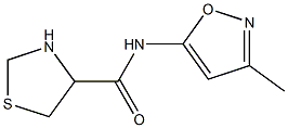 N-(3-methylisoxazol-5-yl)-1,3-thiazolidine-4-carboxamide Struktur