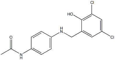 N-(4-{[(3,5-dichloro-2-hydroxyphenyl)methyl]amino}phenyl)acetamide Struktur