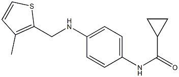 N-(4-{[(3-methylthiophen-2-yl)methyl]amino}phenyl)cyclopropanecarboxamide Struktur