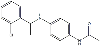 N-(4-{[1-(2-chlorophenyl)ethyl]amino}phenyl)acetamide Struktur