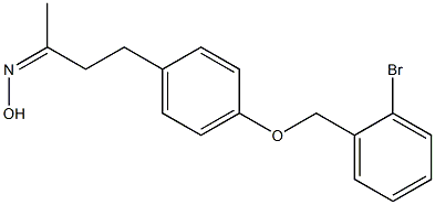 N-(4-{4-[(2-bromophenyl)methoxy]phenyl}butan-2-ylidene)hydroxylamine Struktur