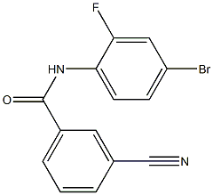 N-(4-bromo-2-fluorophenyl)-3-cyanobenzamide Struktur