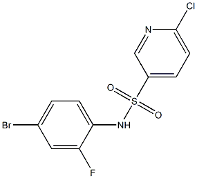 N-(4-bromo-2-fluorophenyl)-6-chloropyridine-3-sulfonamide Struktur