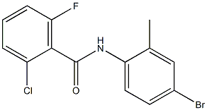 N-(4-bromo-2-methylphenyl)-2-chloro-6-fluorobenzamide Struktur