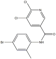 N-(4-bromo-2-methylphenyl)-5,6-dichloropyridine-3-carboxamide Struktur