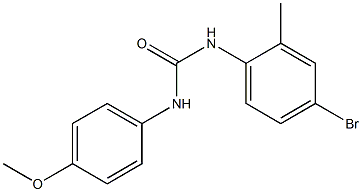 N-(4-bromo-2-methylphenyl)-N'-(4-methoxyphenyl)urea Struktur