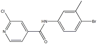 N-(4-bromo-3-methylphenyl)-2-chloropyridine-4-carboxamide Struktur